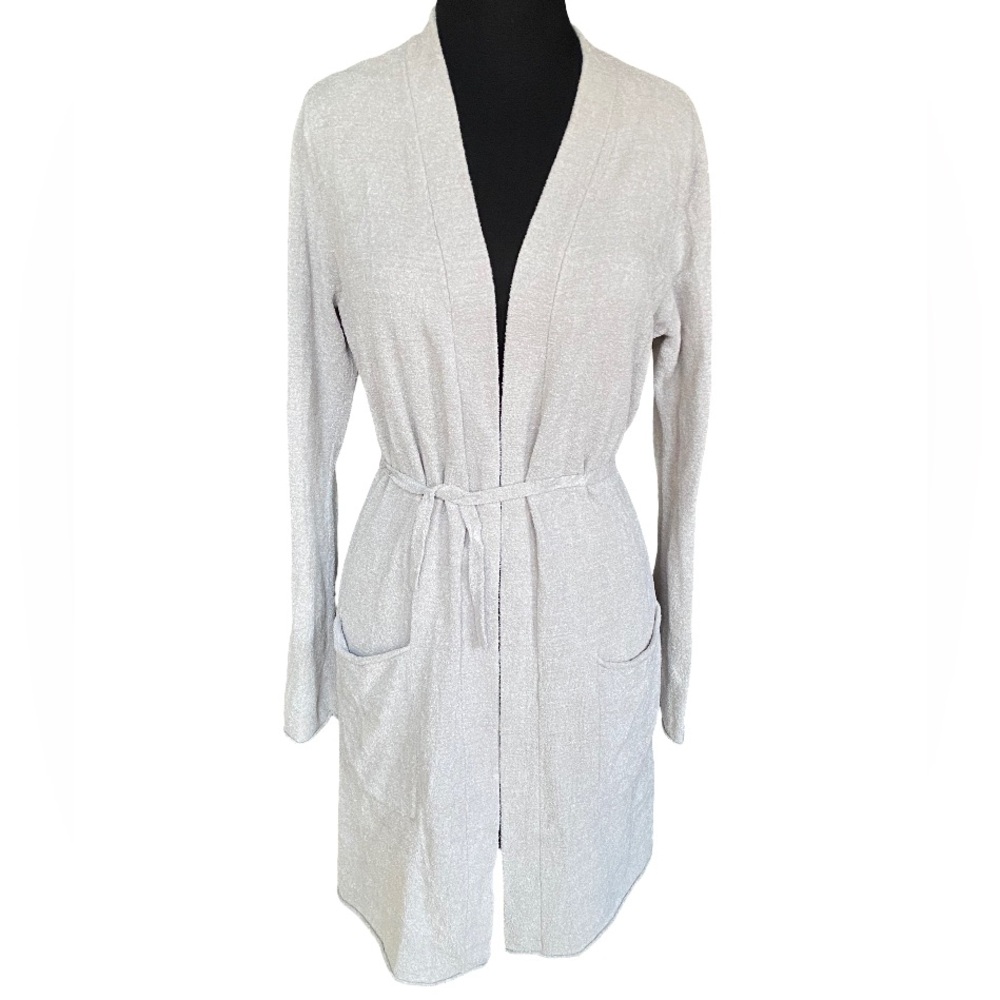 Barefoot Dreams CozyChic Ultra Lite knit tie waist robe cardigan size small